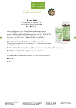 Stevia-Tabs Nachfüllpackung 2.500 + 600 Tabs 213 g