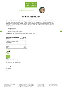 Bio-Hanf-Proteinpulver 750 g