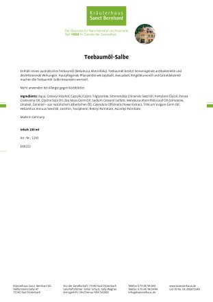 Teebaumöl-Salbe 100 ml