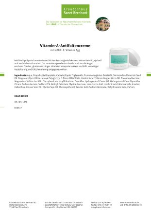 Vitamin A Antifaltencreme 100 ml