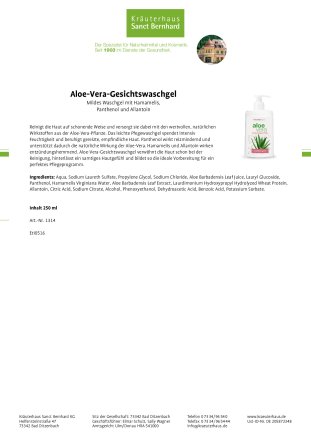 Aloe-Vera-Gesichtswaschgel 250 ml