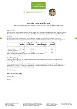 Acerola-Lutschtabletten 180 Tabletten