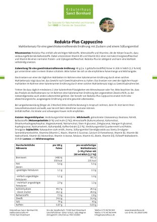 Redukta-PLUS Cappuccino 600 g