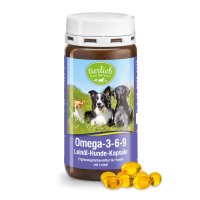 tierlieb Omega-3-6-9-Leinöl-Hunde-Kapseln 180 Kapseln